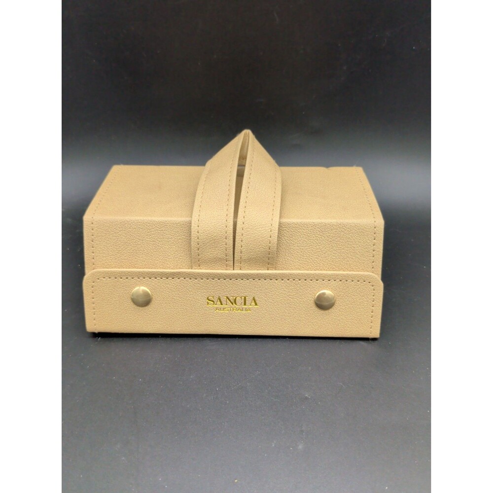 SANCIA Australia 3-Compartment Folding Sunglasses Travel Case in Sand